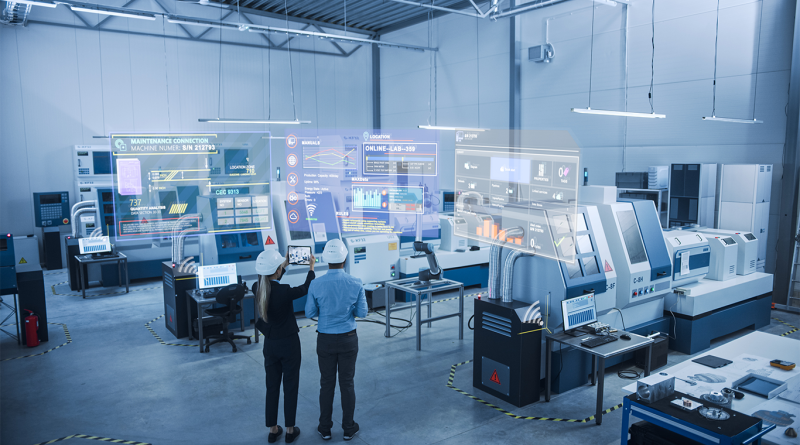 Image of a manufacturing warehouse filled with modern technology to support digital transformation article