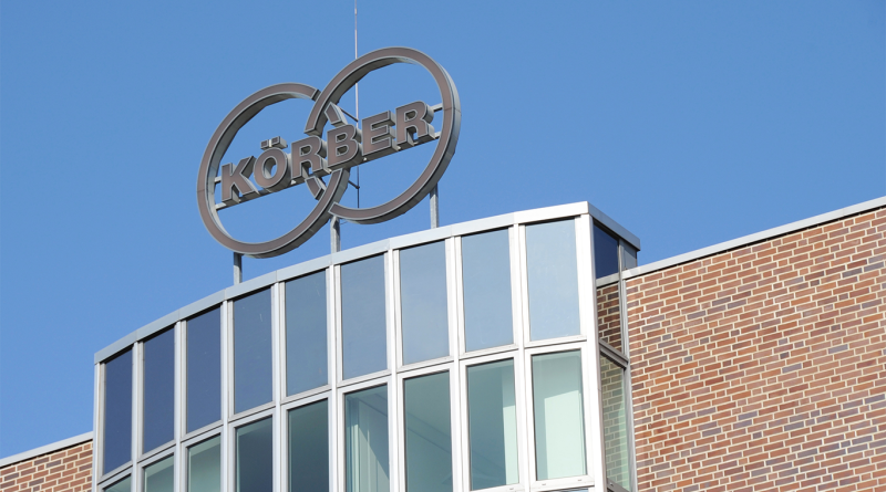 Image of a large building displaying the Körber logo to support Körber supply chain article