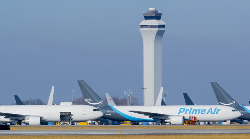 Amazon Air Cargo planes on runway