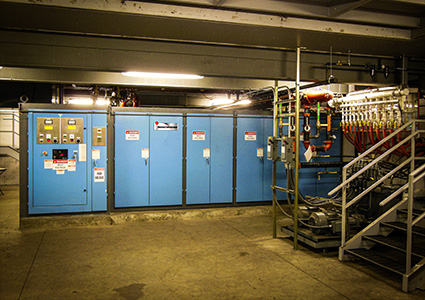 an Inductotherm VIP® (Variable Induction Power) power supply unit used for induction melting furnaces