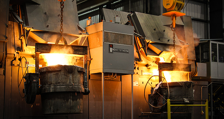 a heavy industrial induction melting furnace system
