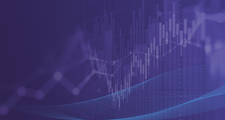 a stock market candlestick graph chart featuring financial investment or economic trends concepts