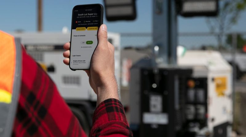 Herc rentals website on mobile phone screen