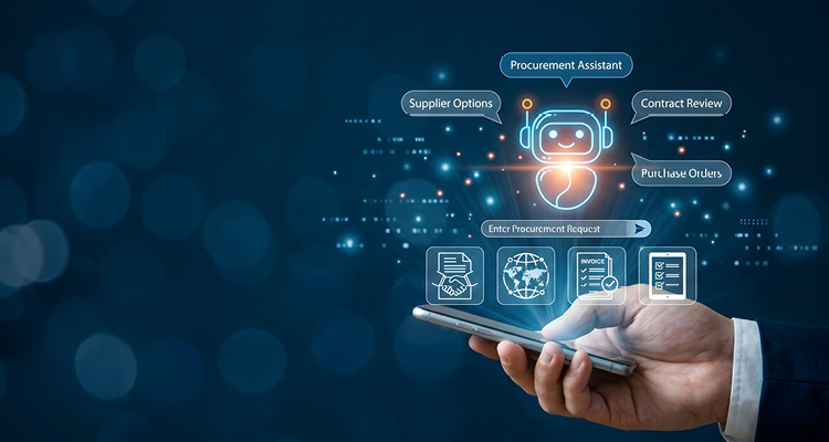a conceptual illustration of an artificial intelligence (AI) assistant