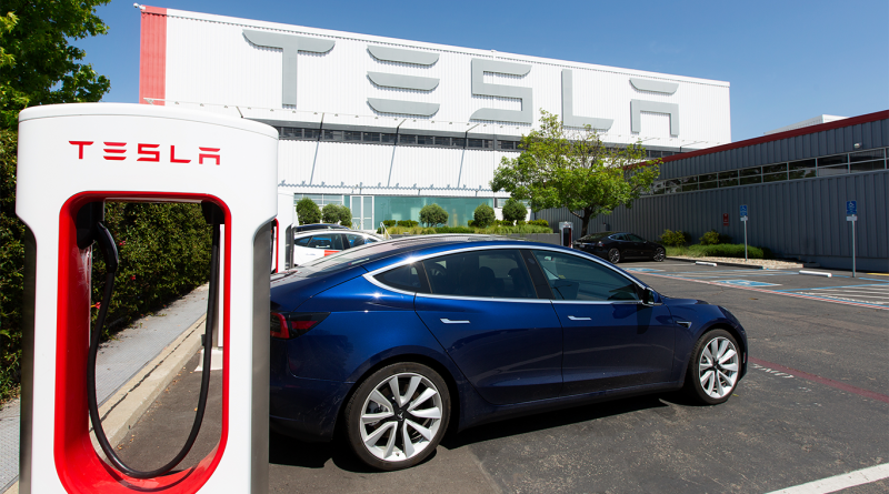 view of the Tesla factory