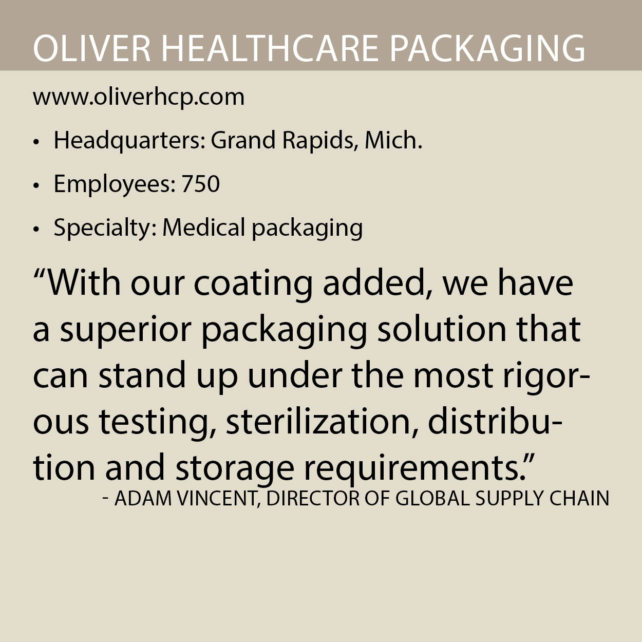 Oliver Healthcare Packaging  Medical & Pharmaceutical Packaging