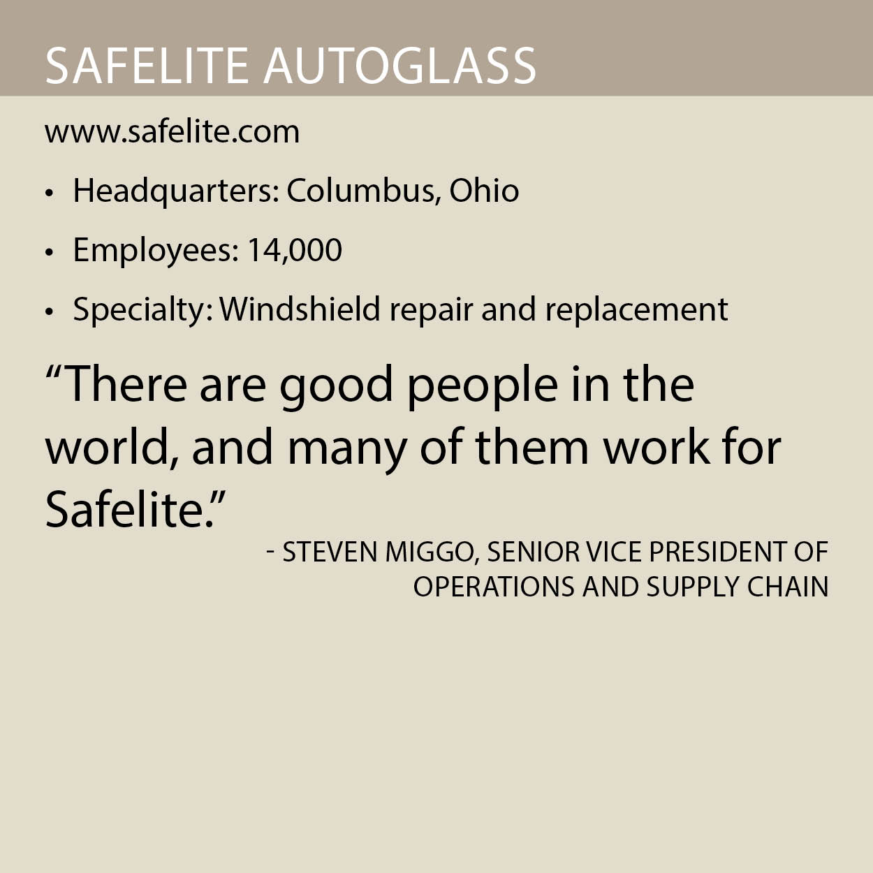 Safelite Autoglass info