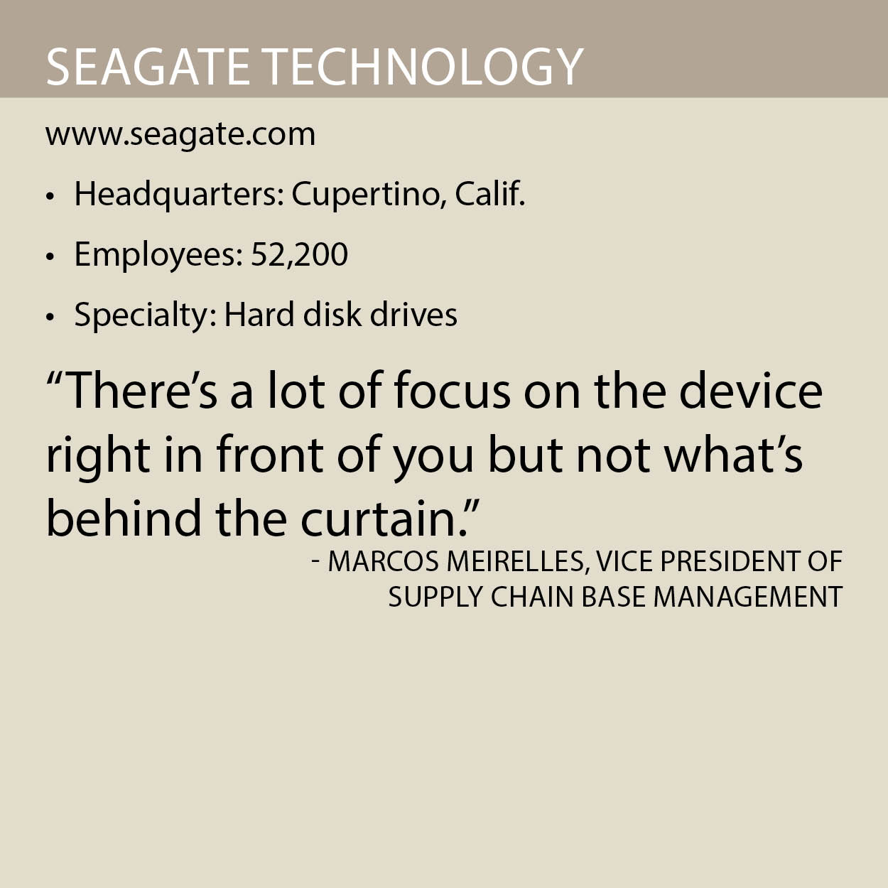 Seagate Technology info