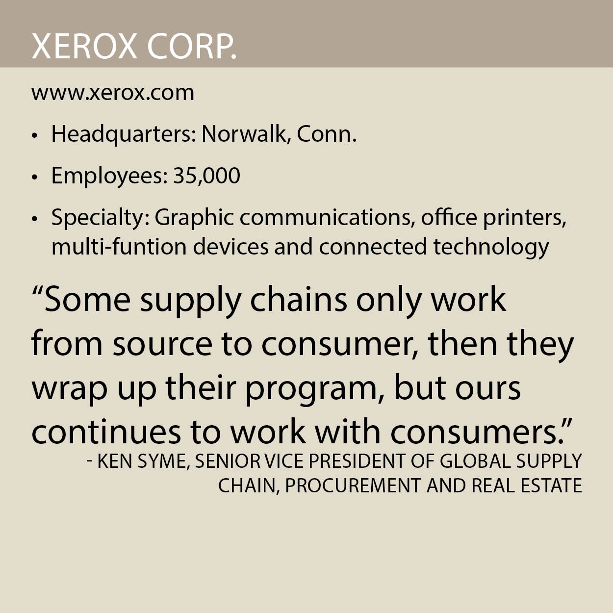 Xerox Corp fact box