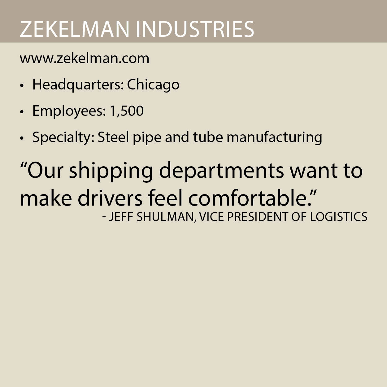 Zekelman Industries fact box