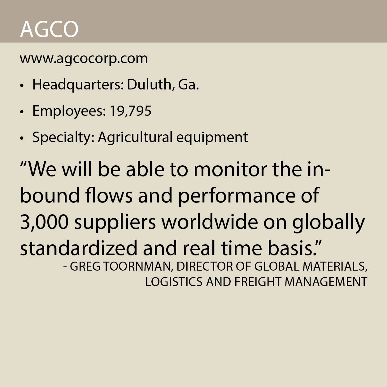 AGCO fact box