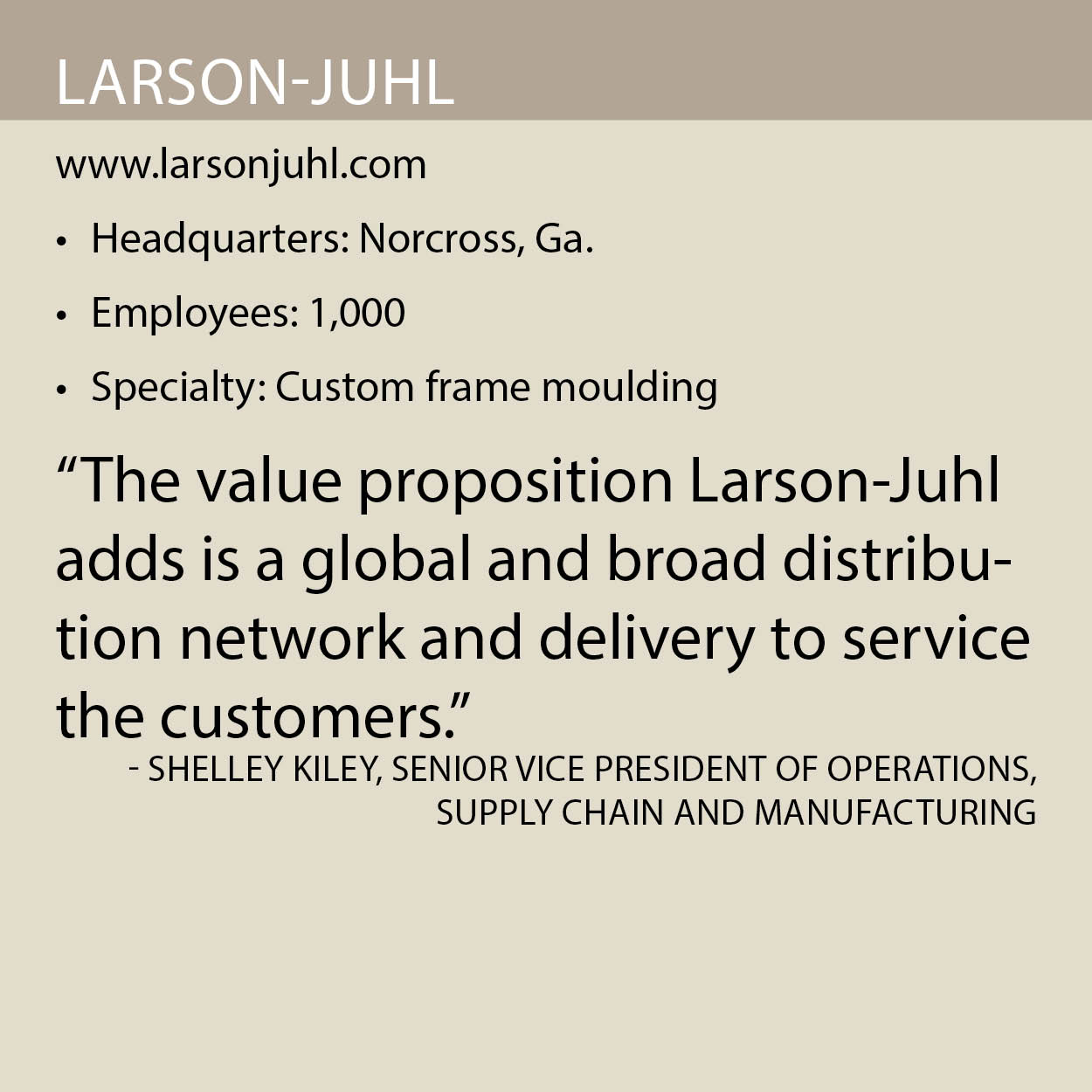 Larson Juhl fact box