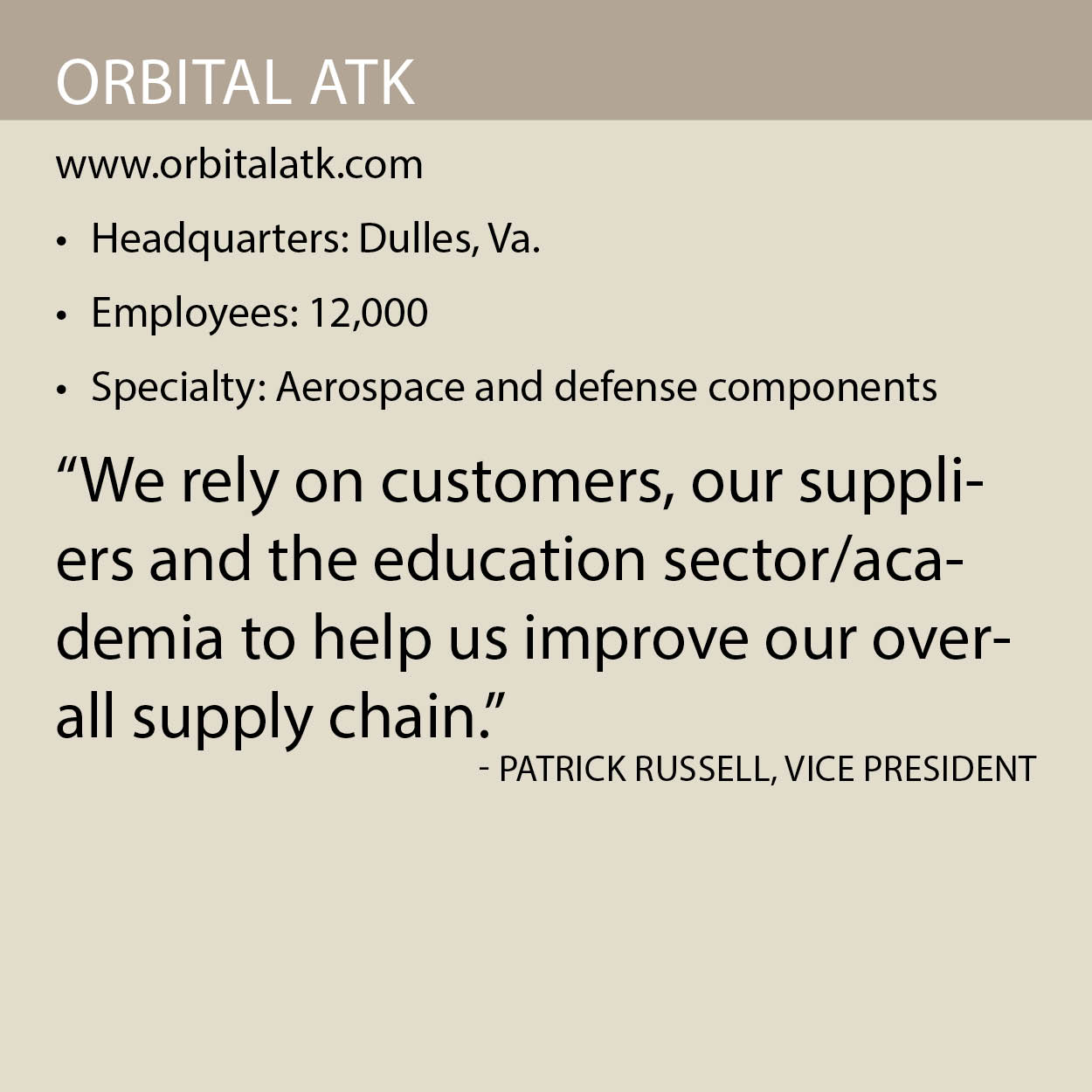 Orbital ATK fact box