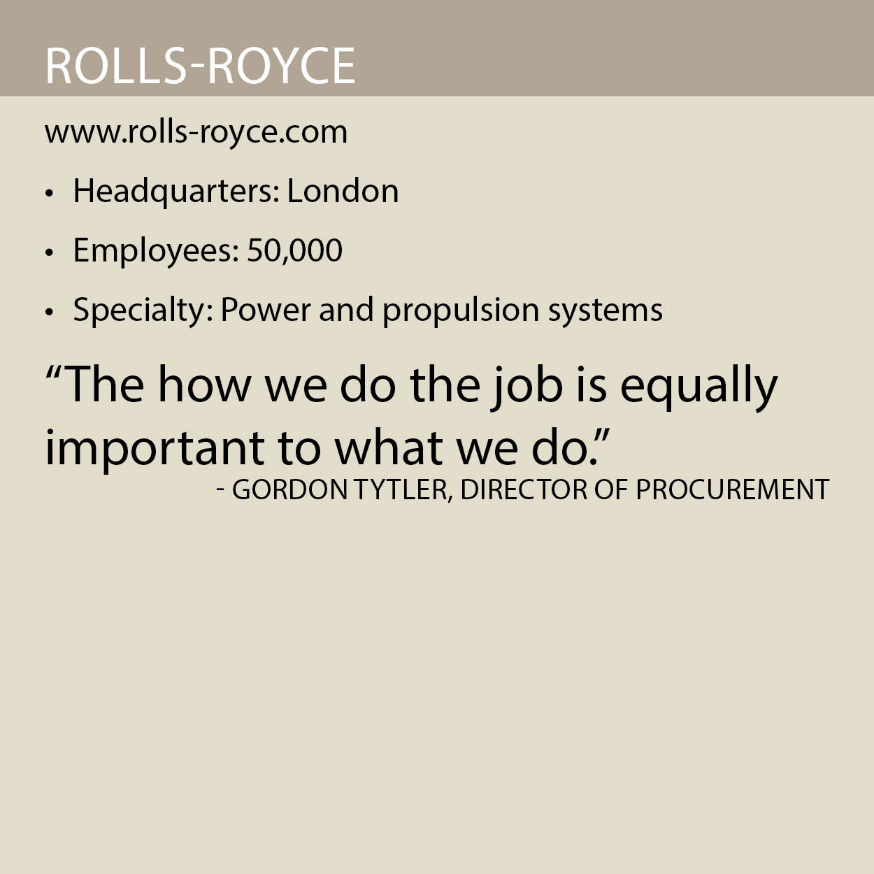 Rolls-Royce - Supply Chain World magazine